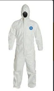 COVERALLS, DISPOSABLE PROTECTIVE, TYVEK400, WHITE, XL