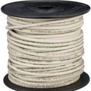 WIRE, ELECTRICAL, THHN, WHITE, 1 CORE, 12 AWG X 100 FEET