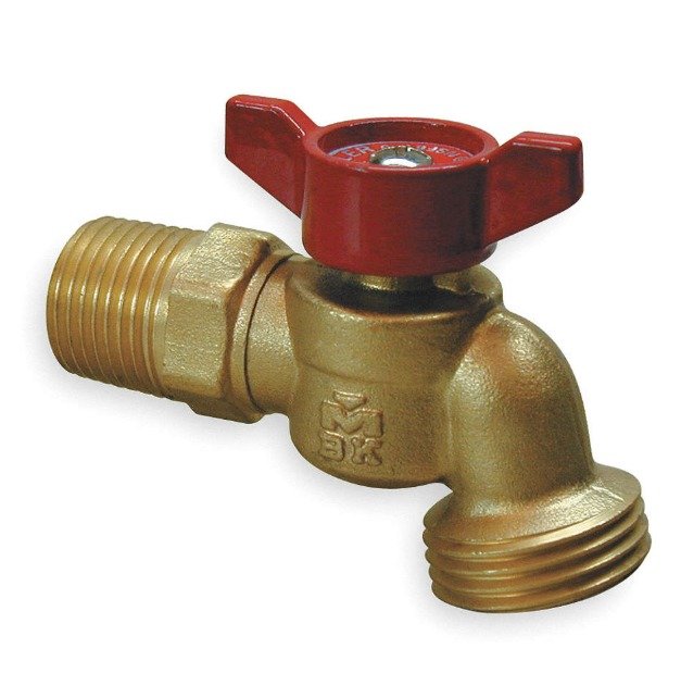 FAUCET, BIBB, BRASS