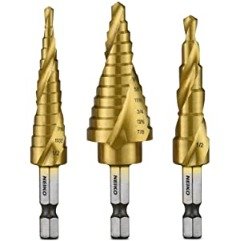 DRILL, MULTI-STEP, (BIT), HIGH SPEED STEEL, 3/8 INCH,