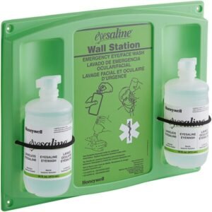 EYEWASH STATION, WALL, DUAL BOTTLE, 2 X 16 OZ