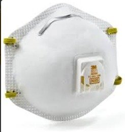 MASK, AIR FILTERING, DISPOSABLE, WHITE