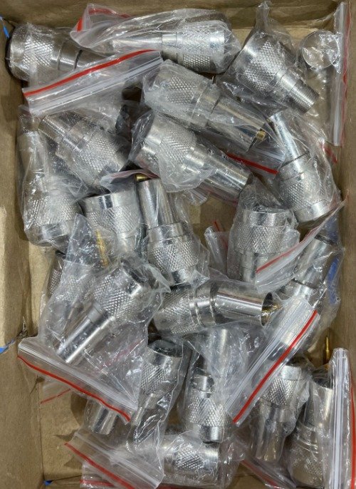 CONNECTOR, PLUG, MALE, COAXIAL, BRASS, NICKEL PLATING, STRAIGHT, MANUFACTURER: SCHMID-M,