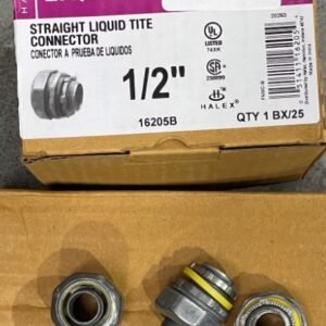 BOX CONNECTOR, ELECTRICAL, LIQUID-TIGHT, ZINC, 1/2 INCH