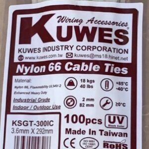 TIE, CABLE, WHITE, 3.6MM X 300MM
