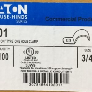 CLAMP, ELECTRICAL, CONDUIT, ONE HOLE, STEEL