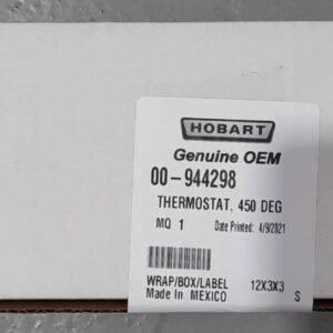 THERMOSTAT, ELECTRIC GRIDDLE, 277V AC, 30A