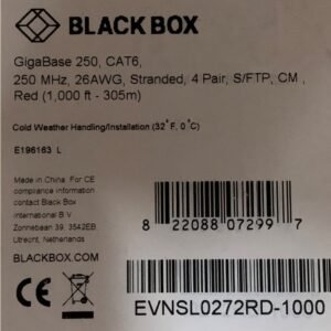 CABLE, CAT6, 250-MHZ, RED