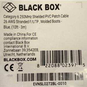 CABLE, ETHERNET, RJ45, 250-MHZ, BLUE