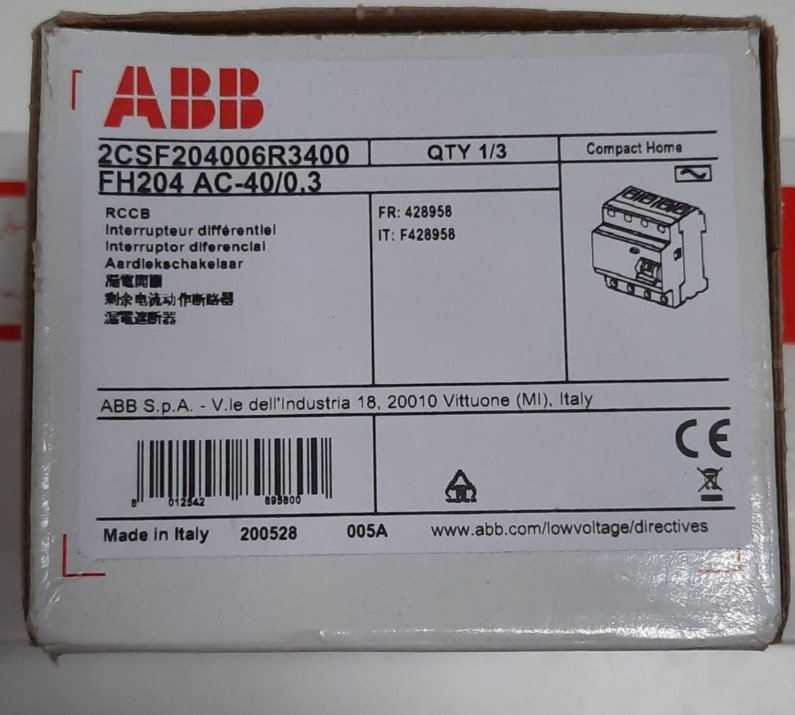 CIRCUIT BREAKER, RCCB, 4 POLE