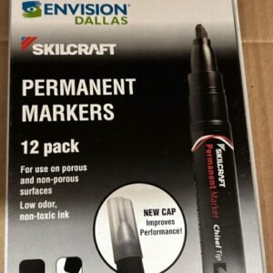 MARKER, TUBE TYPE, PERMANENT, CHISEL TIP, BLACK