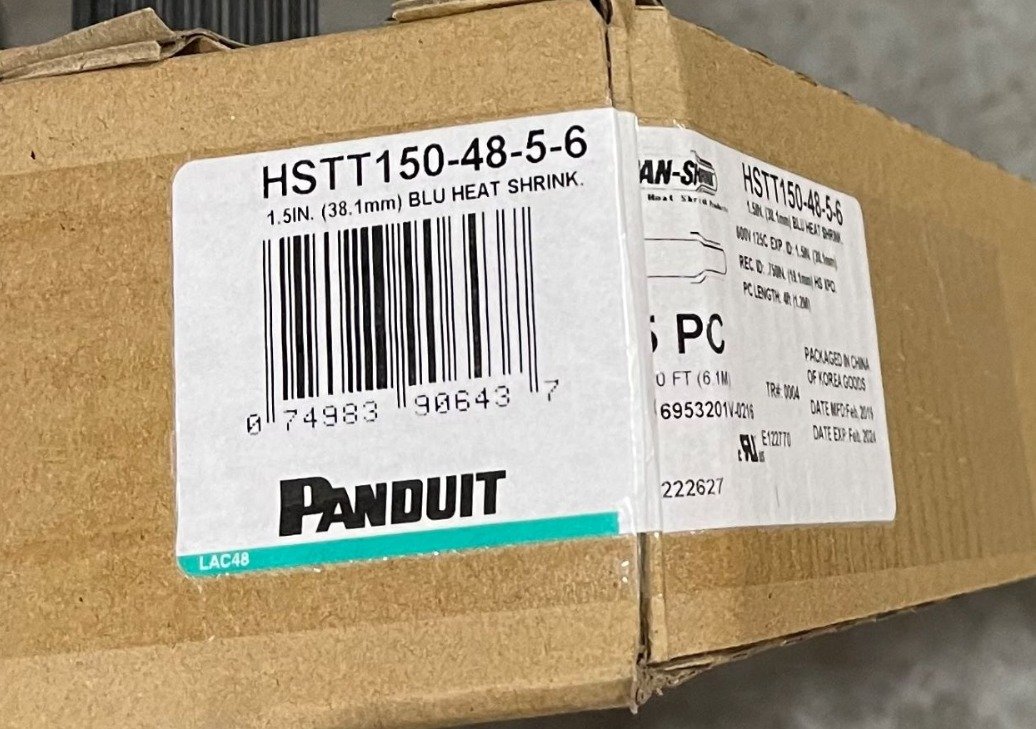 INSULATION SLEEVING, ELECTRICAL, POLYOLEFIN, BLUE