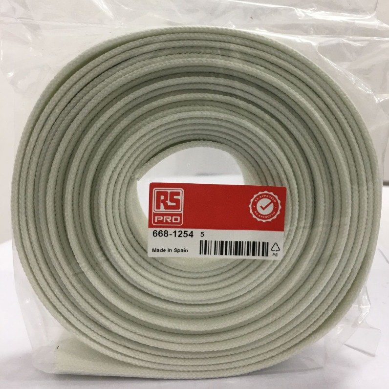 SLEEVE, CABLE, FIBREGLASS, NATURAL, 16 MM