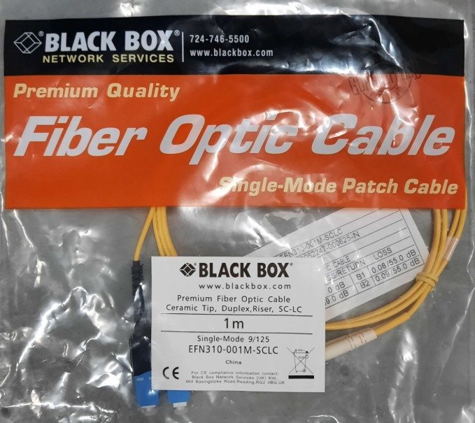 CABLE ASSEMBLY, FIBER OPTIC, PATCH, SINGLE MODE, LC-SC, YELLOW