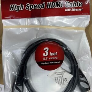 CABLE, HDMI, HIGH SPEED w/ ETHERNET, 3 FEET