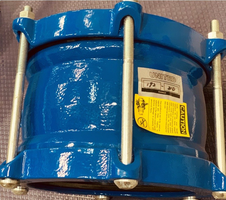 COUPLING, PIPE, FUSION BONDED EPOXY, DN200 X 192-210 MM, 250 PSI