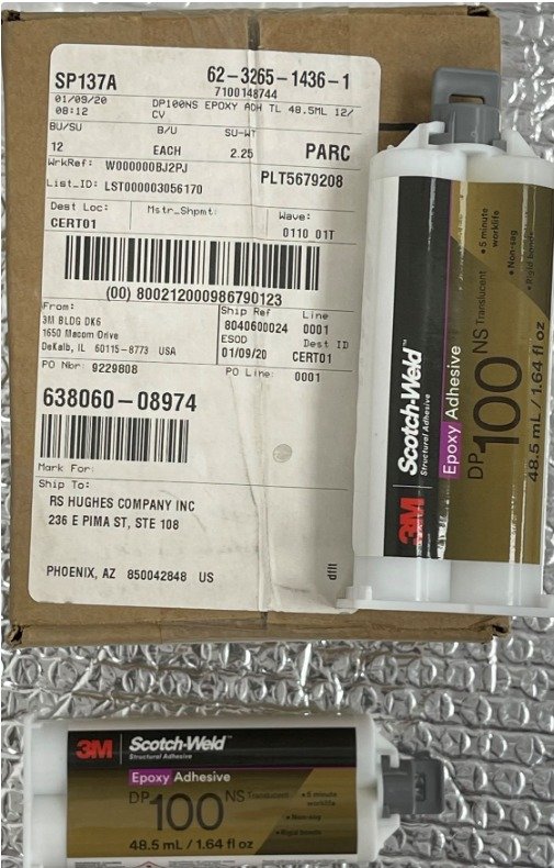 ADHESIVE, EPOXY, TRANSLUCENT, 2 PART, 200ML