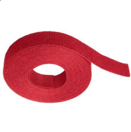 FASTENER TAPE, HOOK AND LOOP, NYLON, RED