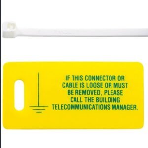 TAG, INSTRUCTION, w/ CABLE TIES, POLY CARDSTOCK, GREEN/YELLOW