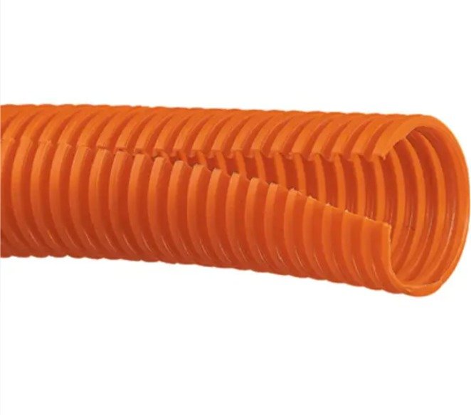 TUBING, NONMETALLIC, CORRUGATED LOOM, POLYETHYLENE, ORANGE
