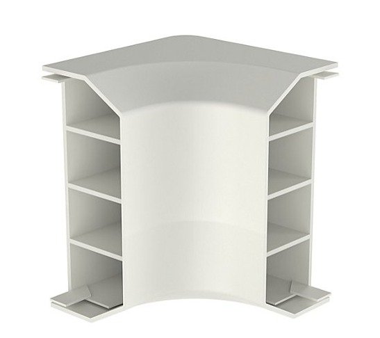 ELBOW, RACEWAY, PVC, OFF-WHITE