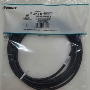 CABLE ASSEMBLY, PATCH, CAT6, U/UTP, 24 AWG, BLACK