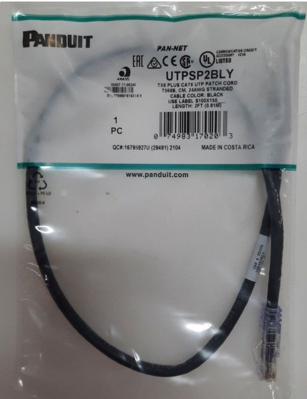 CABLE ASSEMBLY, PATCH, CAT6, U/UTP, 24 AWG, BLACK
