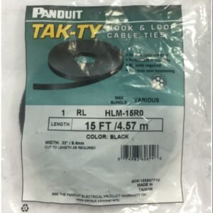 FASTENER TAPE, HOOK AND PILE, NYLON, POLYETHYLENE, BLACK, 0.33 X 180 INCHES