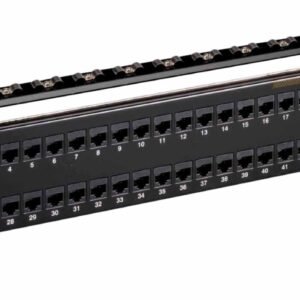 PANEL, PATCHING, FEED-THROUGH, CAT6, RJ-45, 2U, UNSHIELDED