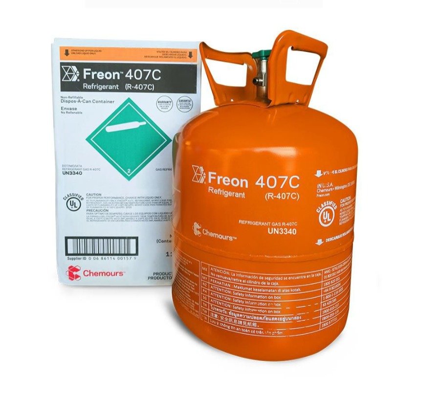 REFRIGERANT GAS MIXTURE, 407C, 25 LBS