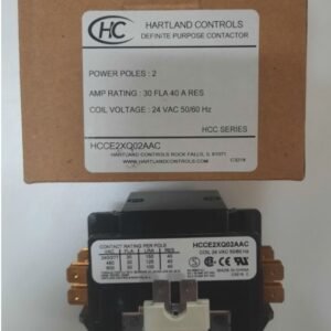 CONTACTOR, 2 POLE, 24V, 40A