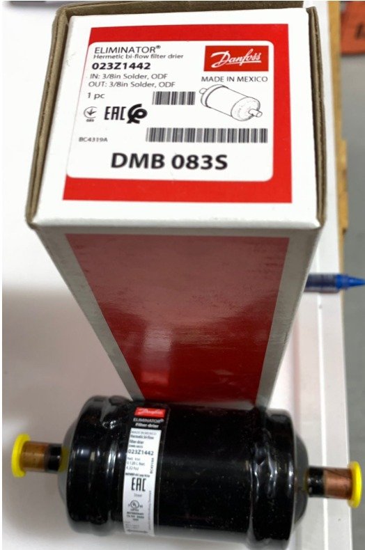 FILTER-DRIER, REFRIGERANT, HERMETIC BI-FLOW, STEEL