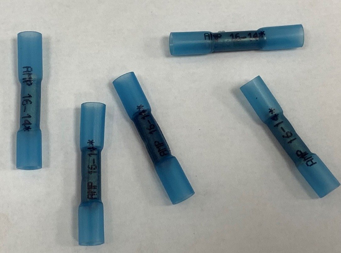 SPLICE, CONDUCTOR, BUTT, COPPER, BLUE, 16-14 AWG