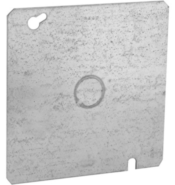 COVER, JUNCTION BOX, STEEL, SQUARE, 4 X 4 X 0.73 INCHES