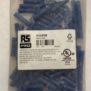 BUTT SPLICE, CONNECTOR, 14 AWG (2.5MM)