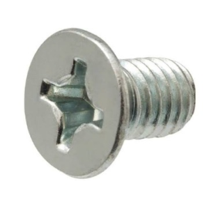 SCREW, MACHINE, FLAT HEAD, PHILIPS, ZINC PLATED, STEEL, 10-32 X 1/2 INCHES
