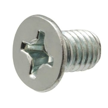 SCREW, MACHINE, FLAT HEAD, PHILIPS, ZINC PLATED, STEEL, 10-32 X 1/2 INCHES