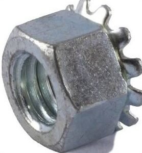 NUT, HEXAGON, KEP Z/P, GRADE 2, STEEL, 3/8-16, MANUFACTURER: TYMCO,