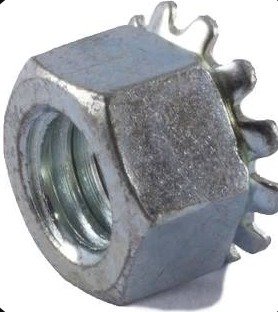 NUT, HEXAGON, KEP Z/P, GRADE 2, STEEL, 3/8-16, MANUFACTURER: TYMCO,