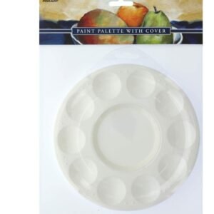TRAY, ART, WATER/PAINT, ROUND, PLASTIC, WHITE,