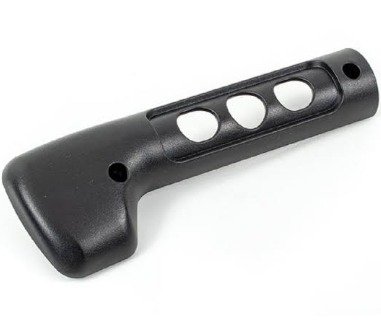 ERGO GRIP, HANDLE, POWERMILL CLIMBER, BOTTOM LEFT, PLASTIC, BLACK