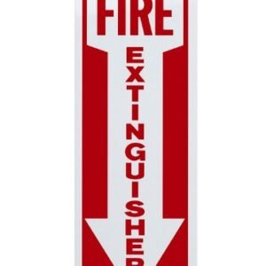 SIGN, FIRE EXTINGUISHER, w/ ARROW, 4 X 12 INCHES, MANUFACTURER: LOGISTICS,