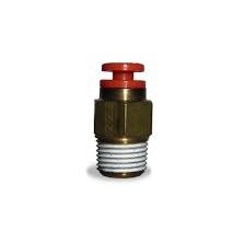 AIR BRAKE FITTING, VEHICULAR, BRASS, 1/4 X 1/4 INCH