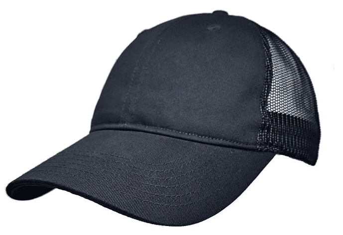 CAP, MESH BACK, BLACK, ONE SIZE FITS ALL