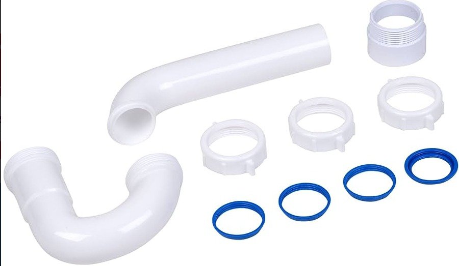 TRAP, DRAINAGE PIPE (P-TRAP), POLYPROPYLENE, 1-1/4 INCHES