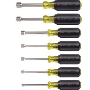 NUTDRIVER SET, HOLLOW, STEEL, SAE, 7 PIECES