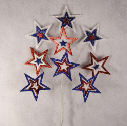DECORATIONS, PATRIOTIC, STAR PICKS, PLASTI