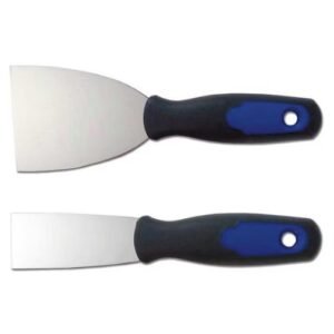 KNIFE, PUTTY, STAINLESS STEEL, BLACK/BLUE, 5 INCHES
