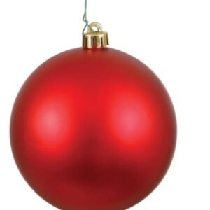 DECORATION, BALL, CHRISTMAS, SHATTERPROOF, PLASTIC, RED, 8 INCHES, MANUFACTURER: DAINZUSYFUL,