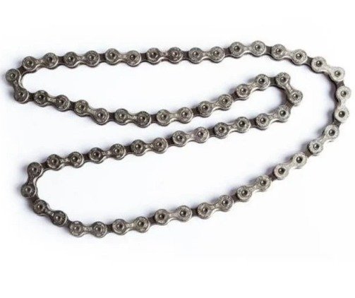 CHAIN, ROLLER, RIGHT SIDE, NICKEL, SILVER, 64 LINKS
